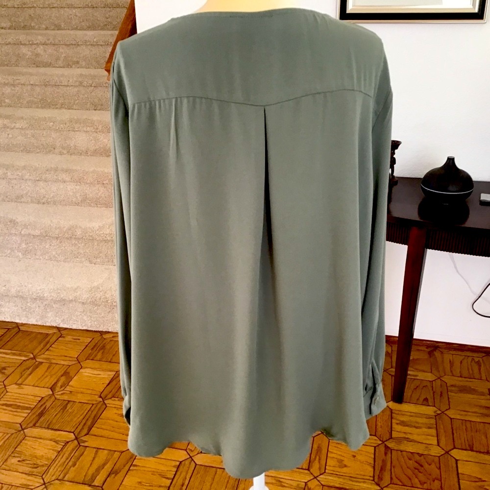 Long Sleeve V-Neck Blouse (NEW) - Picture 6 of 7
